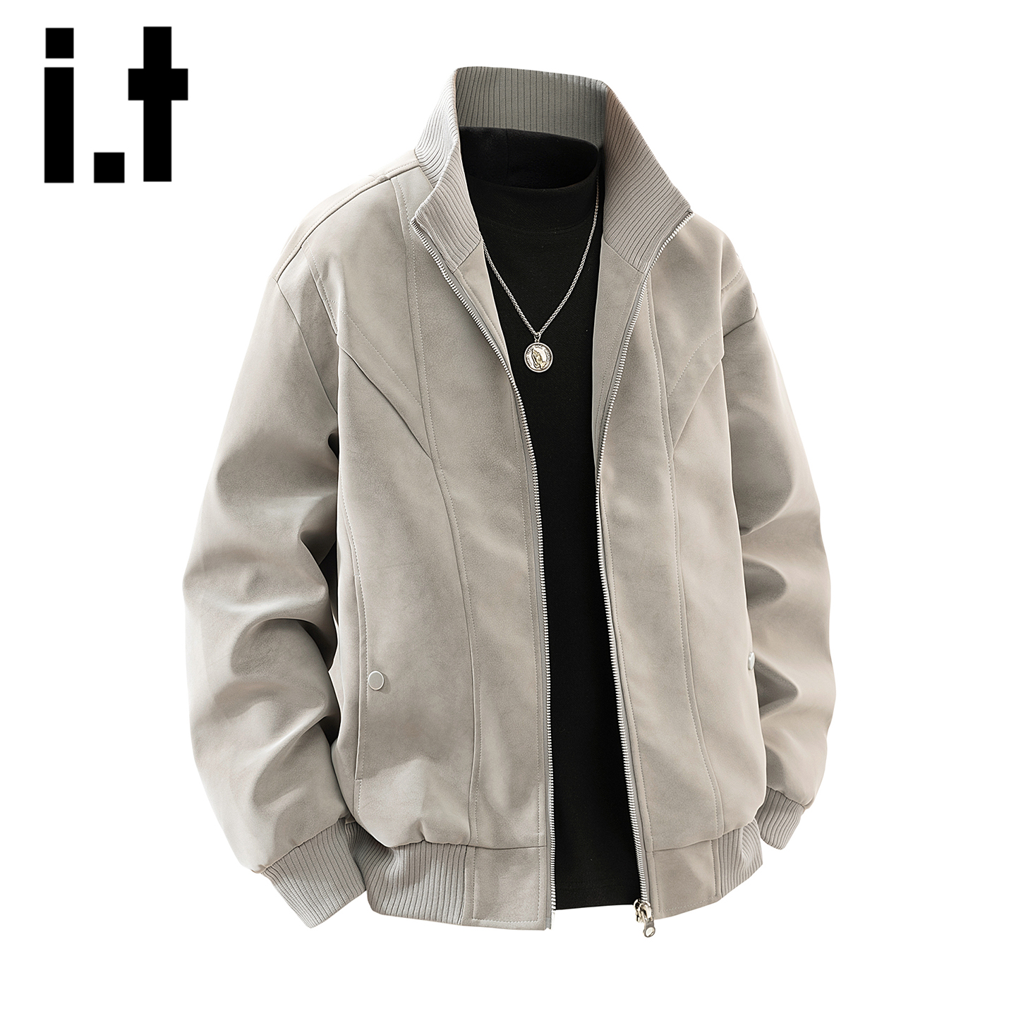 itzzue潮牌立领工装外套男士