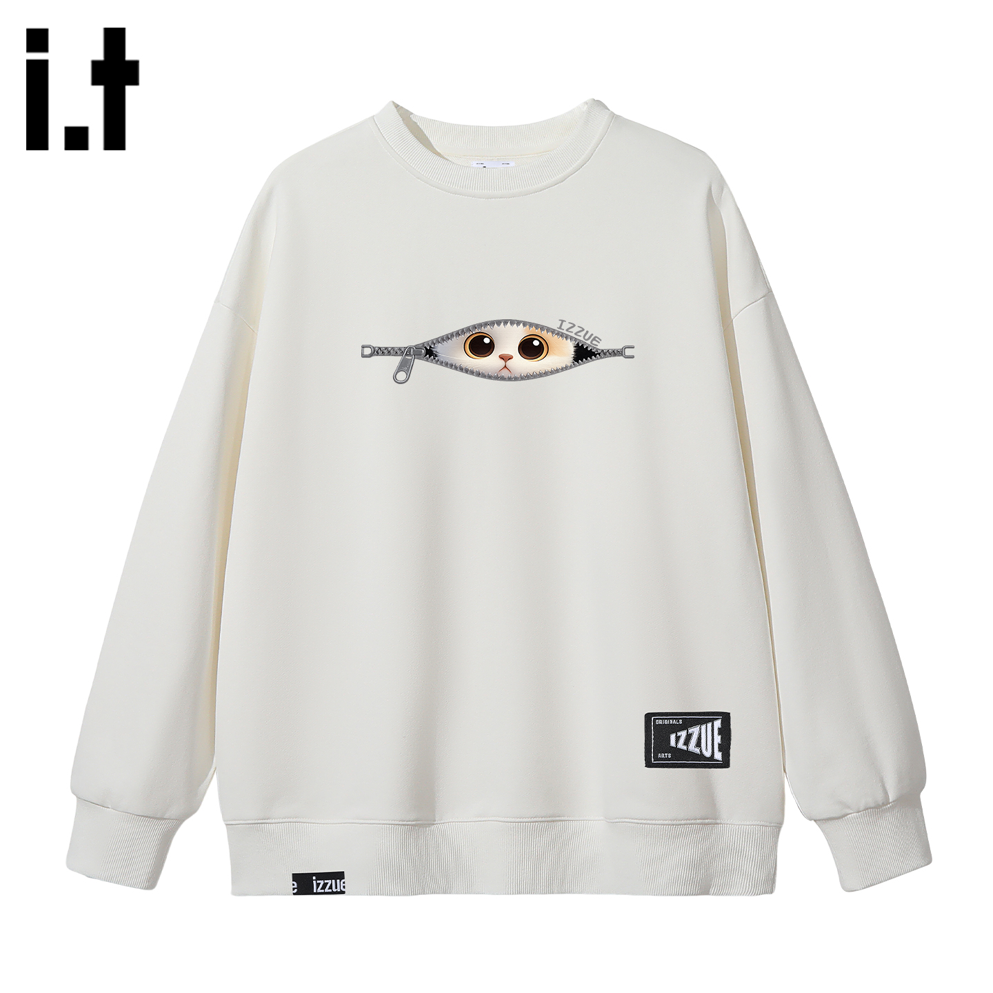 itizzue原创重磅圆领套头卫衣男