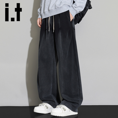 itizzue潮牌压褶设计感休闲裤子