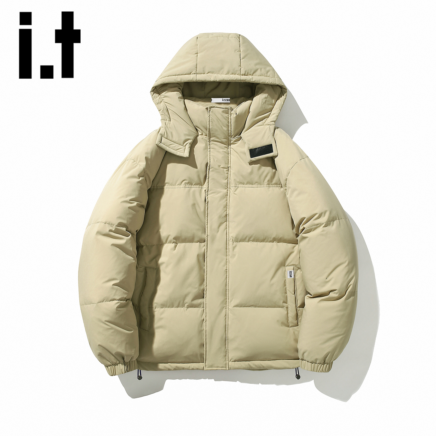 itizzue冬季连帽鸭绒内胆羽绒服