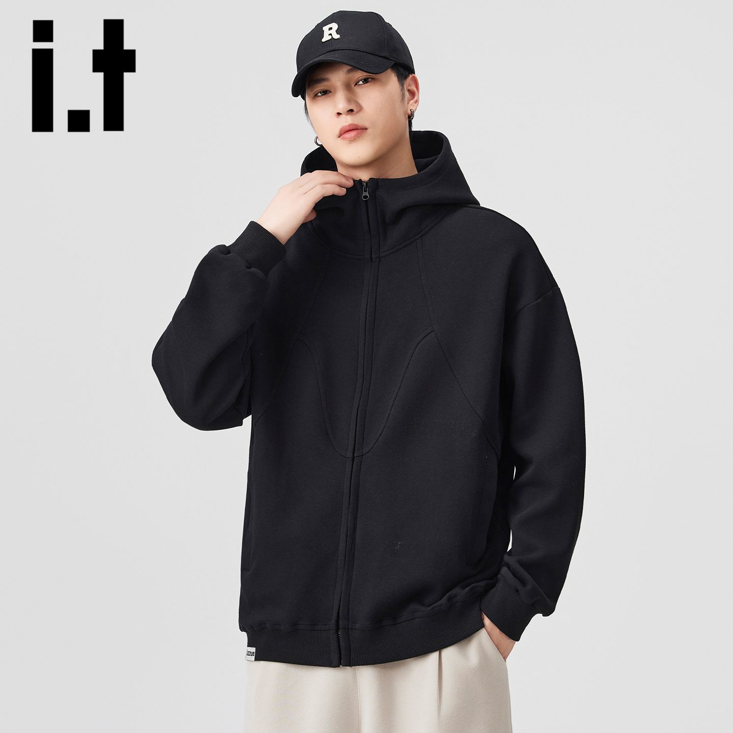 itizzue重磅开衫卫衣男秋冬季