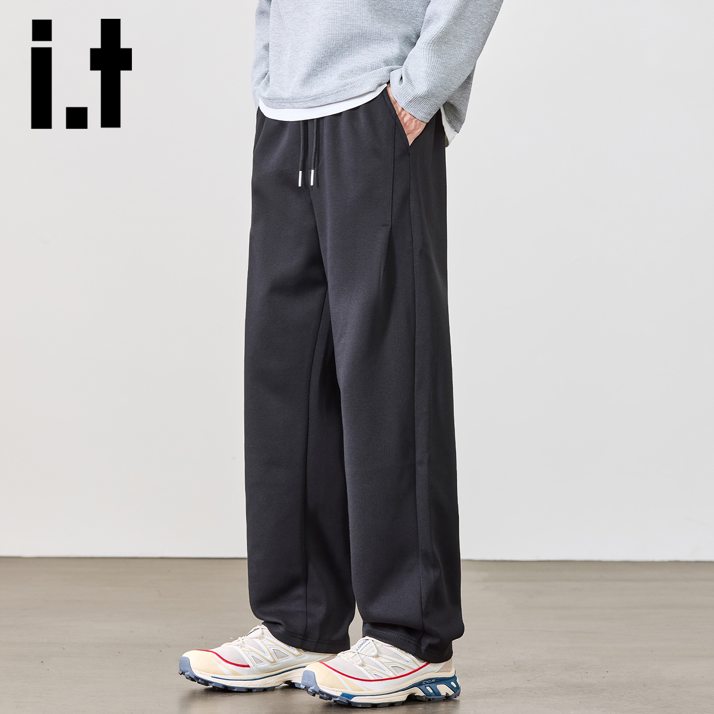 itizzue早秋舒适运动休闲裤男