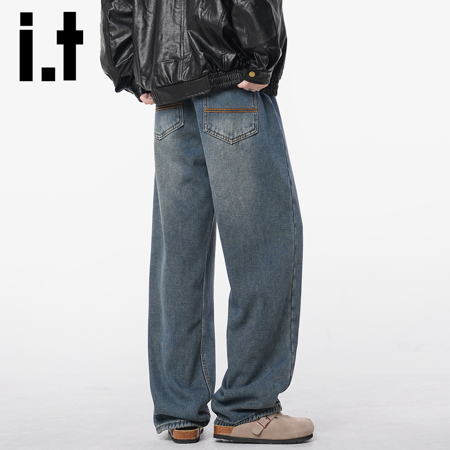 itizzue美式牛仔裤男2025秋冬款
