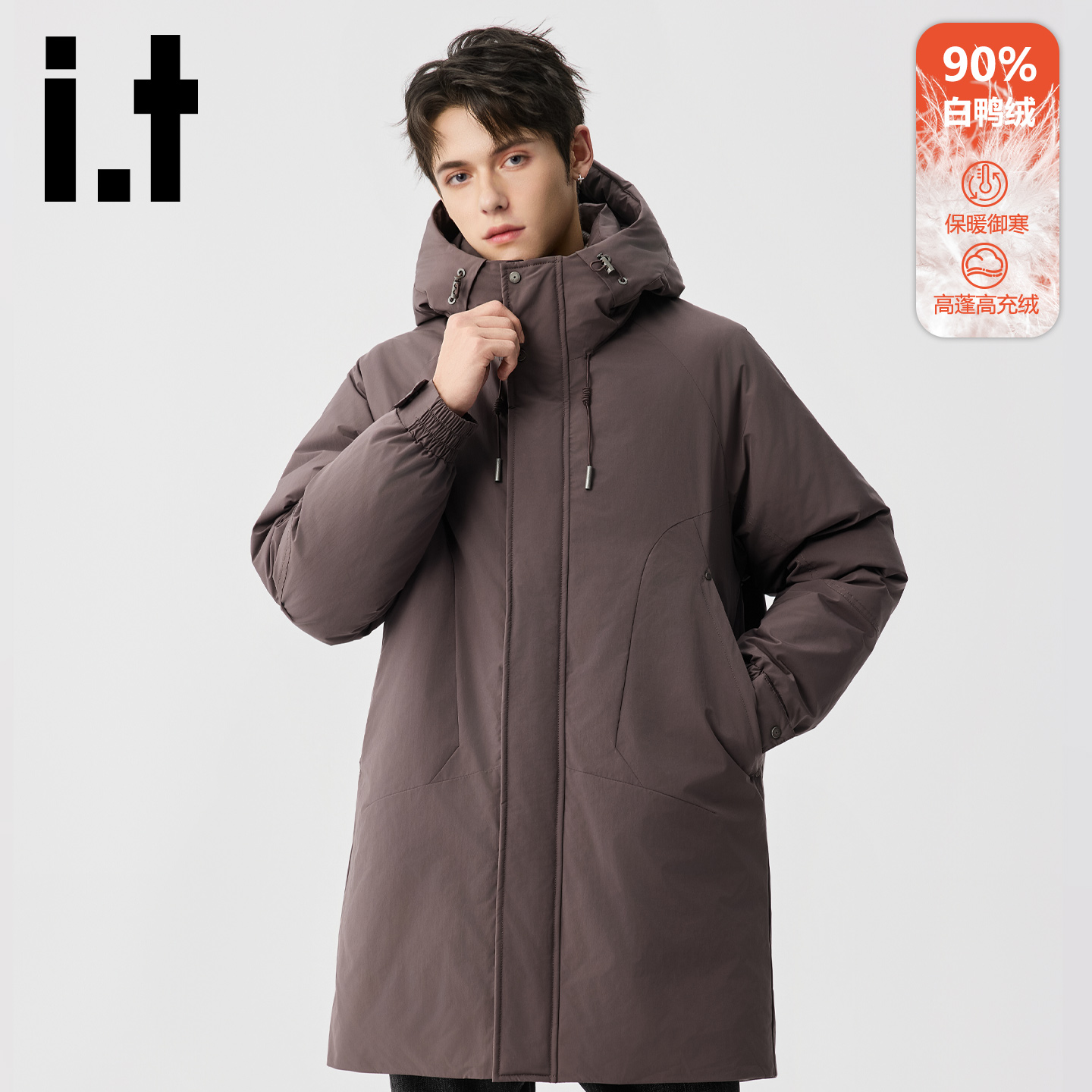 it羽绒服男高充鸭绒防寒服