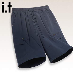 男登山徒步工装 裤 夏季 纯棉直筒裤 短裤 新款 子4P izzue户外五分裤