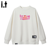 izzue原创潮牌小毛圈圆领卫衣男士 春秋宽松重磅套头上衣3P