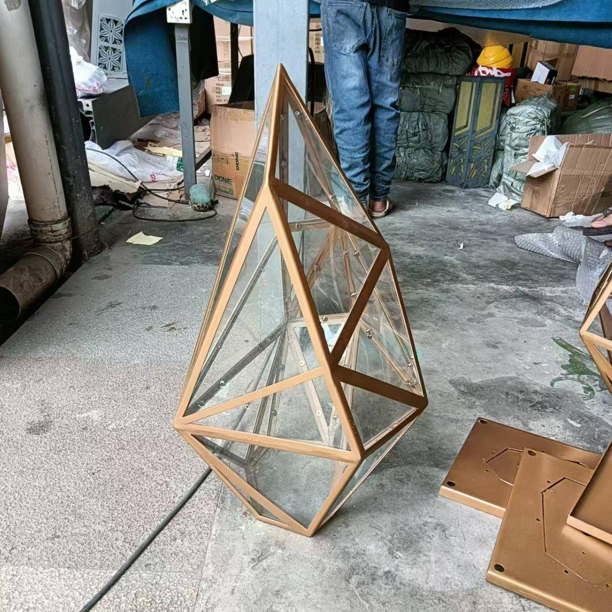 户外景观灯多边形钻石造型广场别墅旅游景区网红打卡区