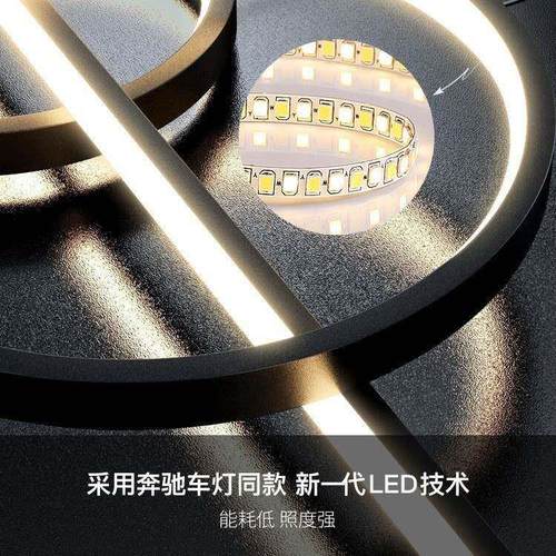 餐厅吊网灯奢中山灯具现代简约轻饭59927厅餐桌吧台极简长条ed创