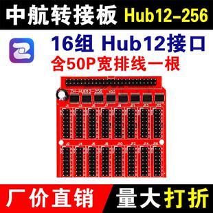 LED显示屏控制卡户外HUB12-256转接板滚动电子广告屏中航无线卡线