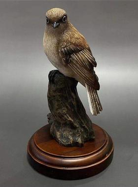 摆件树脂工艺品鸟类麻鸟花园庭院摆件客厅装饰乔迁新居开 业礼品