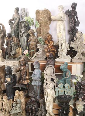 欧式覆古做旧树脂人物摆件家居户外庭院摆放阳台装饰落地创意道具