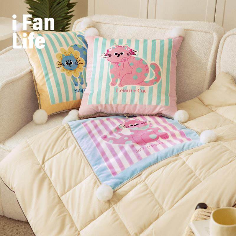 范店猫猫物语车载抱枕被子两用二合一汽车用办公室午睡四季空调被,居家布艺,抱枕被,淘宝优惠券,粉丝福利购,淘宝优惠卷