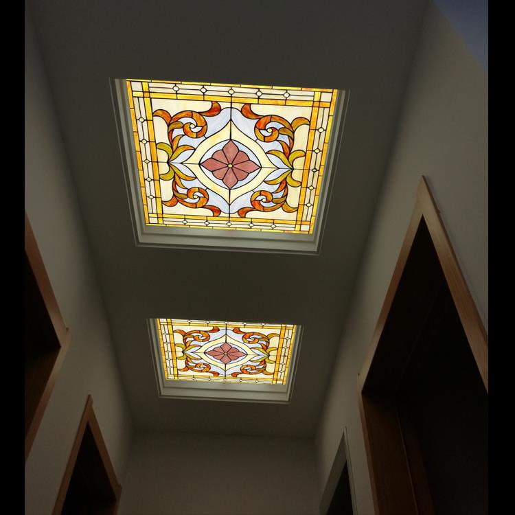 钢化双面高雅隔断玄关屏风门芯吊顶灯罩蒂凡尼艺术玻璃正大方欧美