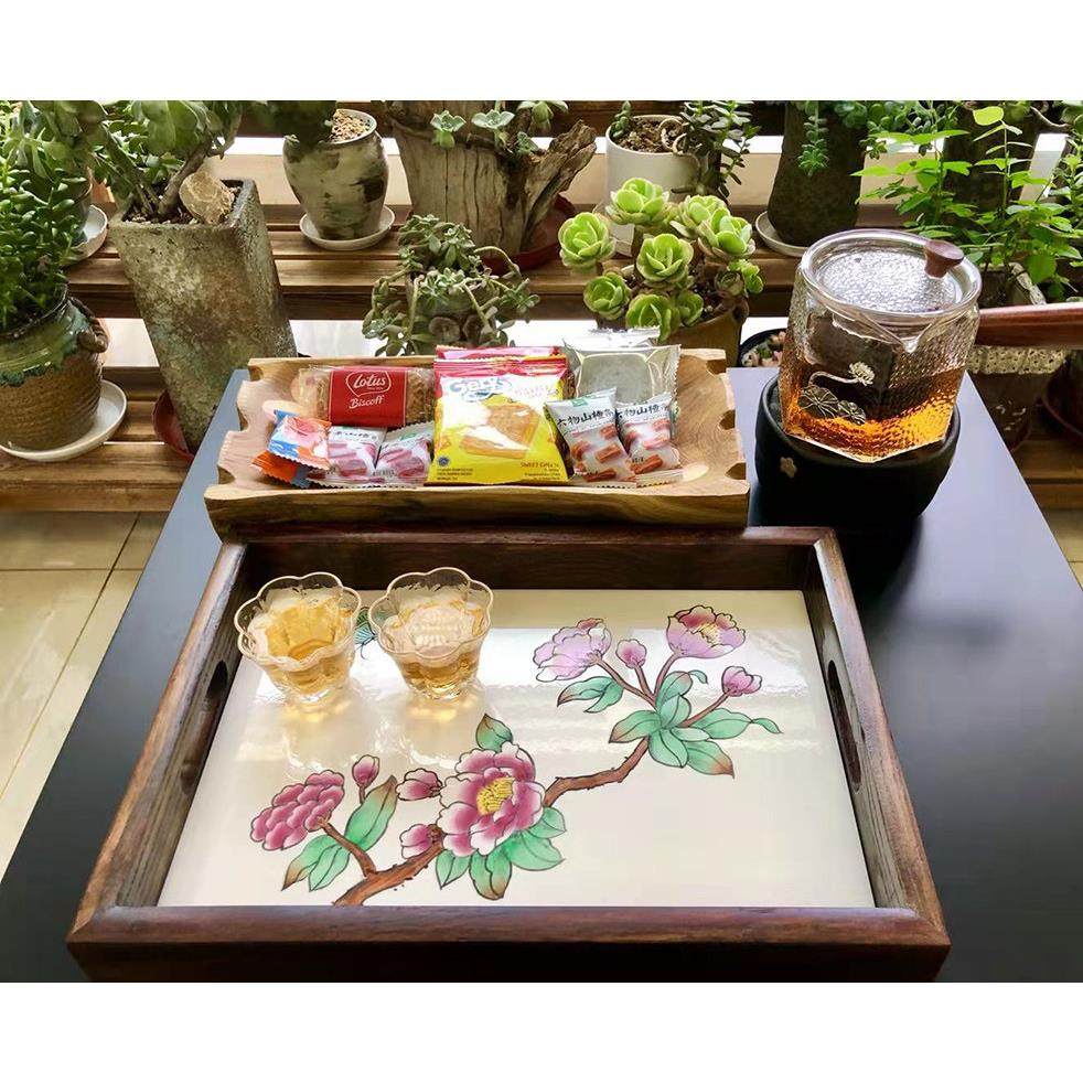 实木陶瓷镶嵌茶盘茶海茶具居家整理收纳盘干泡茶盘红酒茶杯桌面家,餐饮具,茶盘,淘宝优惠券,粉丝福利购,淘宝优惠卷