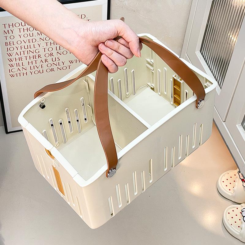 洗澡篮干湿分离可拆隔板分区折叠沐浴洗漱用品收纳筐学生澡堂浴筐