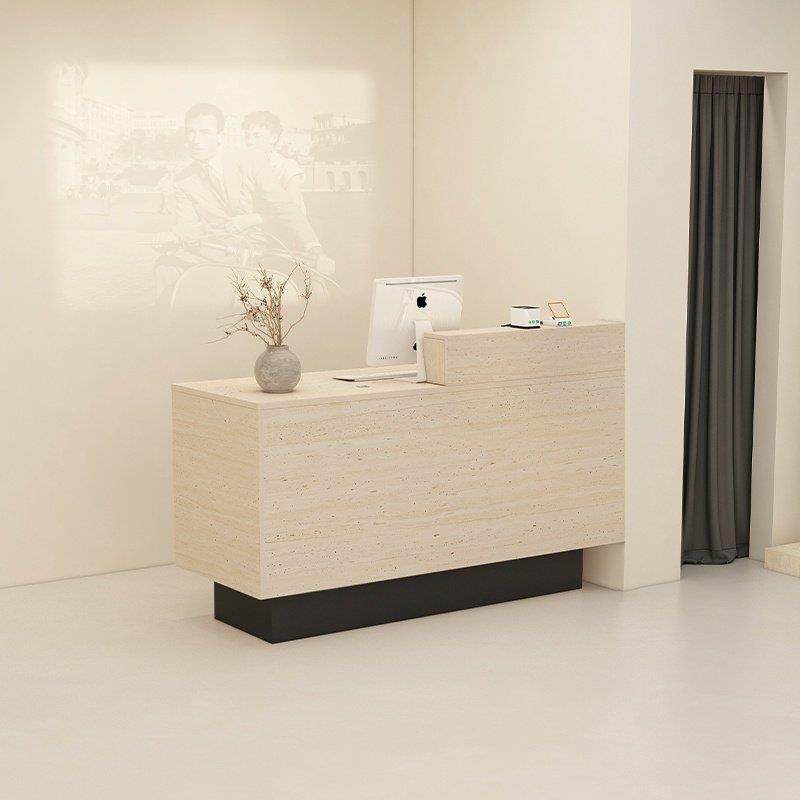 简约现代收银台服装店黑色吧台桌美容美发店小型前台女装店铺柜台