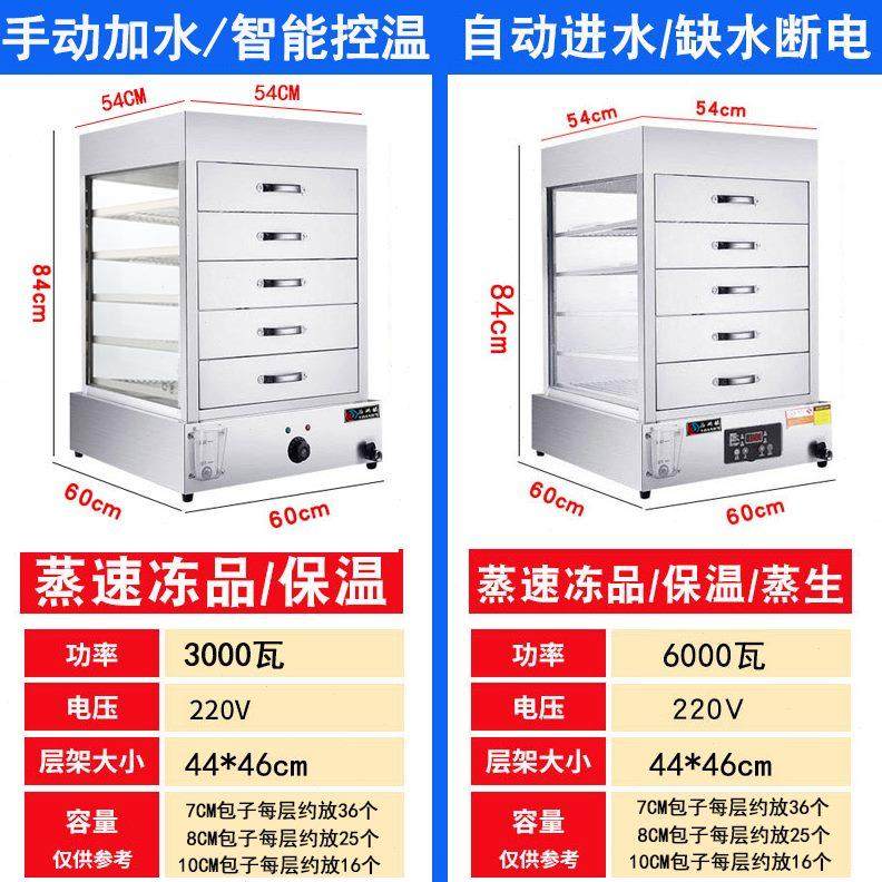 台式电蒸包炉商用蒸包子机小型蒸包柜玻璃蒸包机小笼包蒸锅早餐店