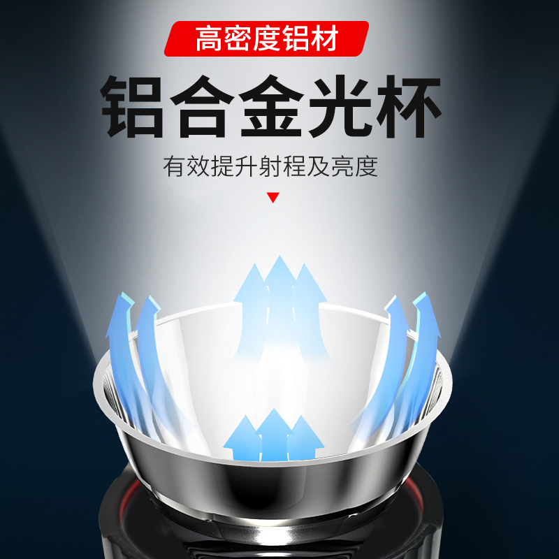 超强光超亮手电筒疝气大功率远射灯户外巡逻防水氙气多功能强光灯