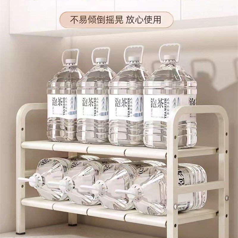 厨房下水槽置物架可伸缩橱柜内分层多功能多层加深底锅具收纳神器