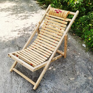 老式实木躺椅摇椅竹椅折叠椅靠背椅子阳台躺椅休闲椅午休椅沙滩椅