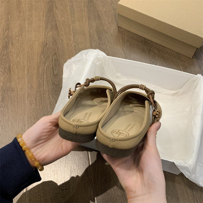 包头半拖鞋女夏季外穿2025新款轻便平底一脚蹬懒人半拖法式凉拖鞋,女鞋,一字拖,淘宝优惠券,粉丝福利购,淘宝优惠卷