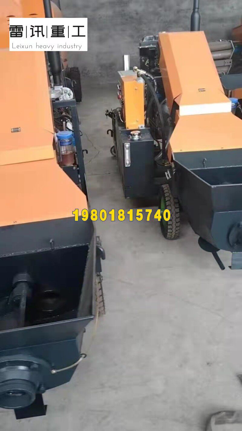 小型4缸柴油机动力混凝土输送泵A4105地泵混泥上料机二次结构泵