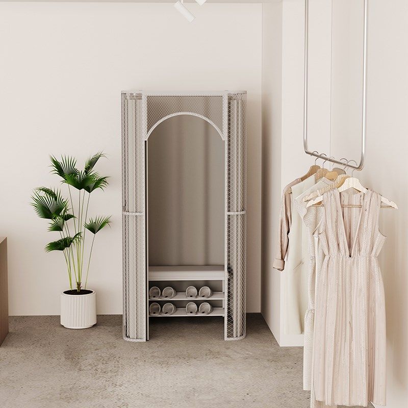 简易服装店移动试衣间商场落地式更衣室临时活动换衣间门帘展示架,商业/办公家具,移动试衣间,淘宝优惠券,粉丝福利购,淘宝优惠卷