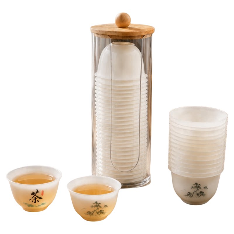 一次性PP仿白玉试饮杯茶话会议
