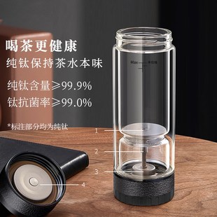 茶之戀茶杯茶水分離式 雙層耐高溫杯子玻璃杯家用泡茶杯 款 水杯男士