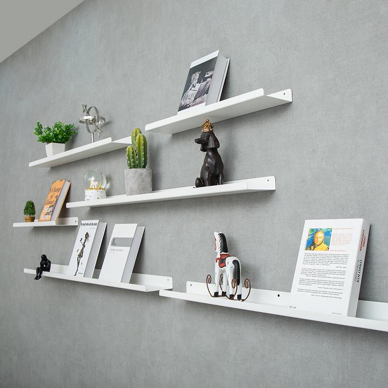 铁艺墙上一字隔板杂志收纳书架卧室客厅模型荣誉墙壁挂隔板置物架