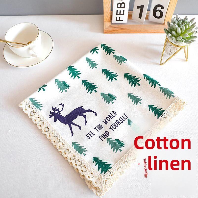 棉麻日式台布款式小清新防尘套长方形学生桌垫咖啡桌饭桌布