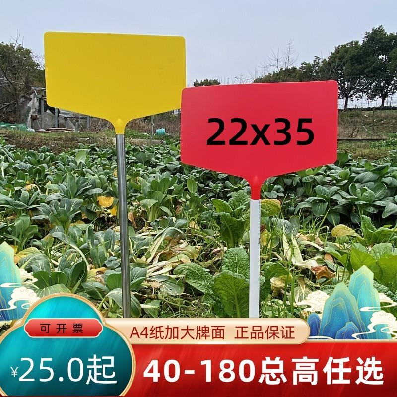 宏荣塑料防水加大号牌面园艺插牌指示牌试验标识牌植物立体插地牌