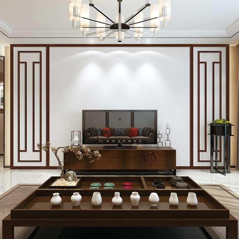 新中造式视背景装饰边框实木线条电框型边框造型格墙栅花格护ZTQ