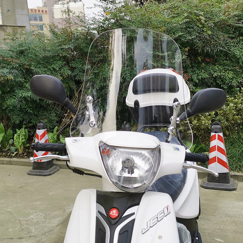 巧格i125改装风挡玻璃100前挡风板踏板摩P托车不锈钢可调节风镜