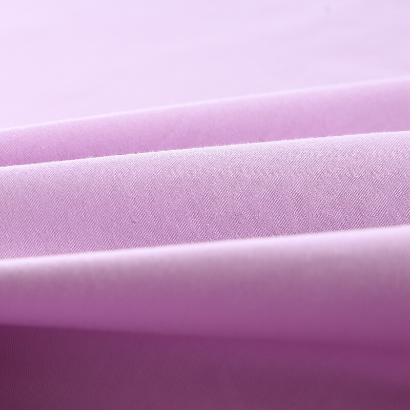 全棉四季款简约素色淡紫色单品被套斜纹活性印染纯色单色被罩