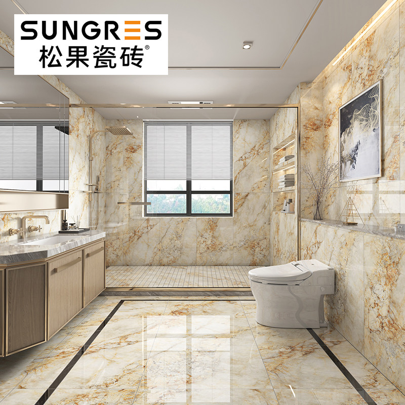 米黄色奢石大理石通体大理石瓷砖客厅地D砖卫生间厨房墙砖600 120