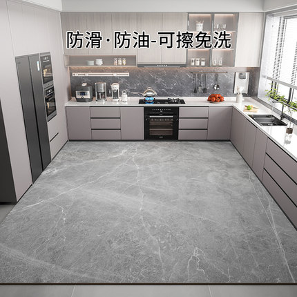 满铺厨房地垫防滑防油可擦免洗pvc防水垫子厨房地垫耐脏脚垫
