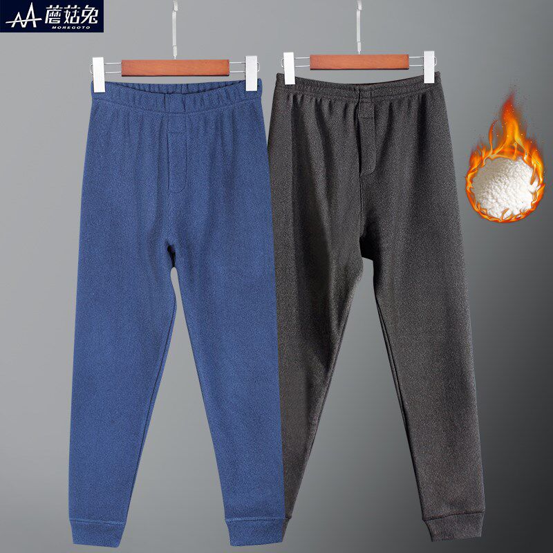 胖男童加绒保暖裤内穿一体绒加肥加大码儿童O打底秋裤男孩加厚宽