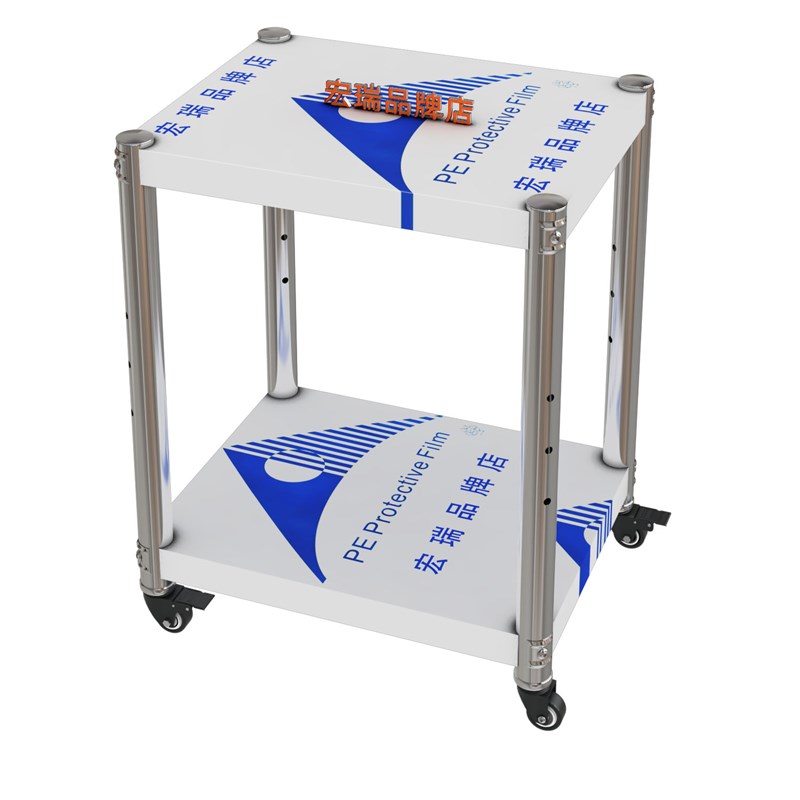 可移动不锈钢置物架厨房收纳架多层烤箱储物带轮子两层可调节多层