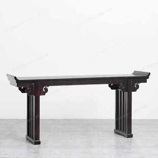 新中式家具条案玄关边几仿古实木简约供桌条几古典榆木家具定制