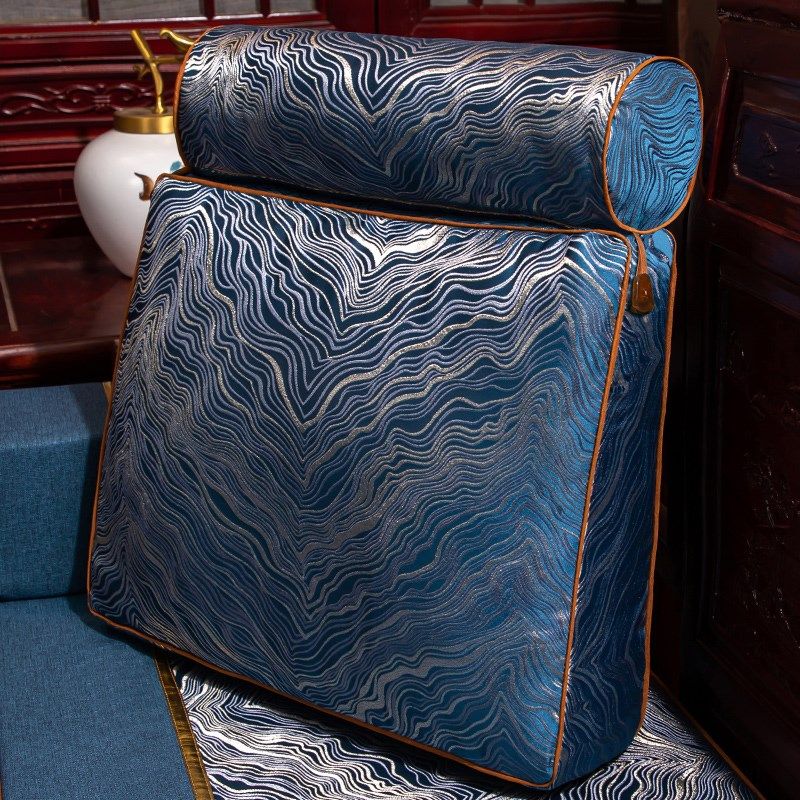 新中式床头靠垫中式靠枕床上软包大靠背垫沙发大抱枕套罩含芯定制