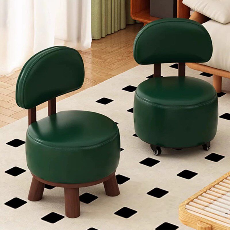 万向轮小凳子家用高级感滑轮矮凳换鞋凳靠背小椅子实木板凳溜溜椅,住宅家具,矮凳,淘宝优惠券,粉丝福利购,淘宝优惠卷