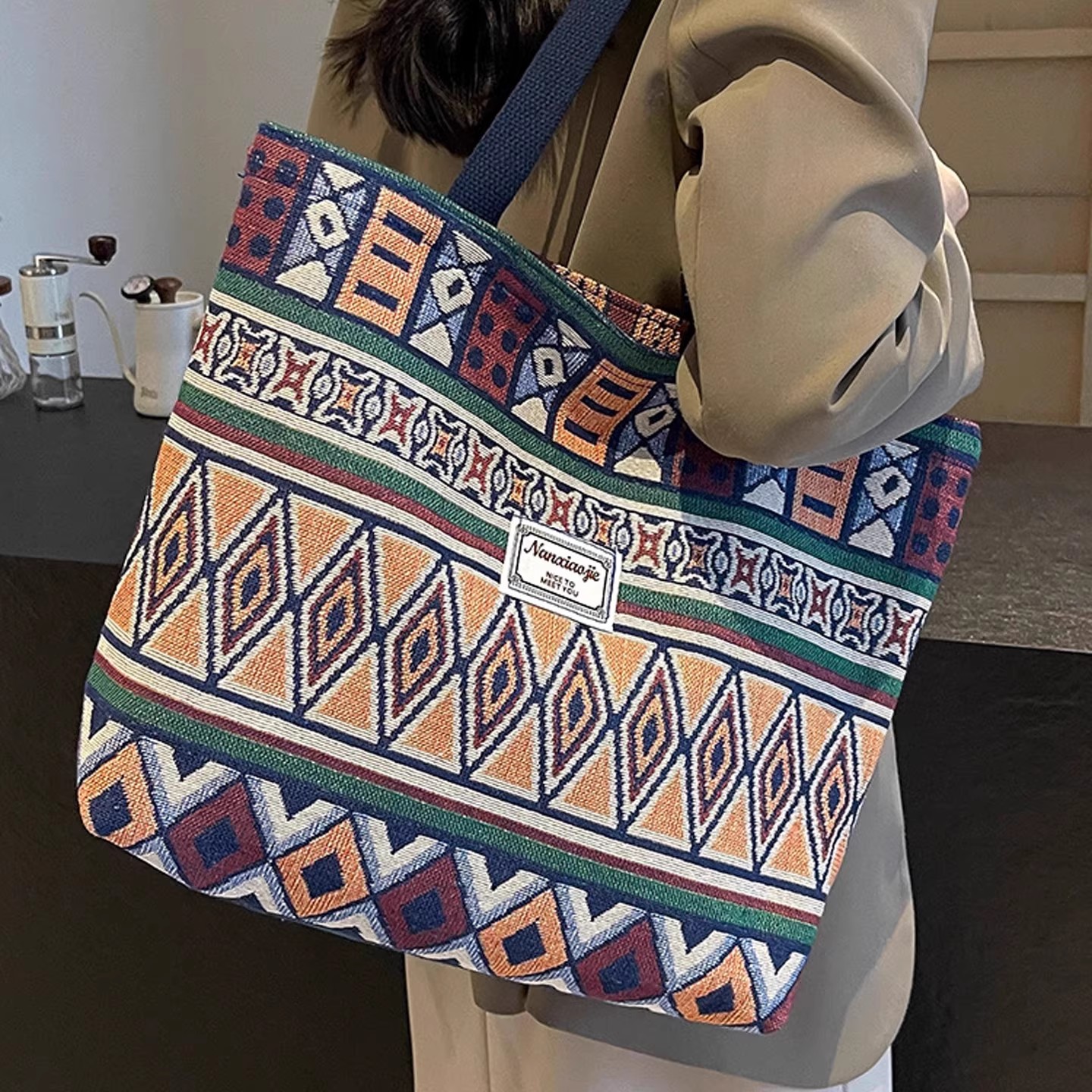 【原创设计】大容量帆布包女复古