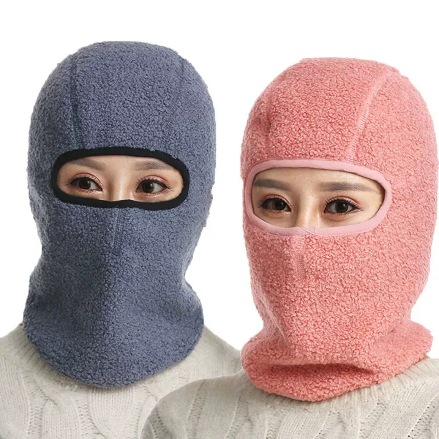户外加绒帽冬骑电动车女防风加厚防寒帽子男保暖神器套头遮脸面罩
