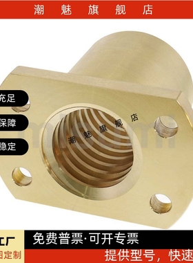 T形梯形丝杆丝杠铜螺帽MTSFR MTSFL MTSNR MTSNL8 10 12 14 16 18