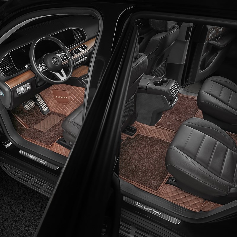 适用奔驰GLS脚垫450全包围24款汽车专用新款七座400专车改装 用品