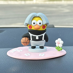 鸡你太美汽车摆件网红创意车载中控台装饰小黑子恶搞手办车内饰品