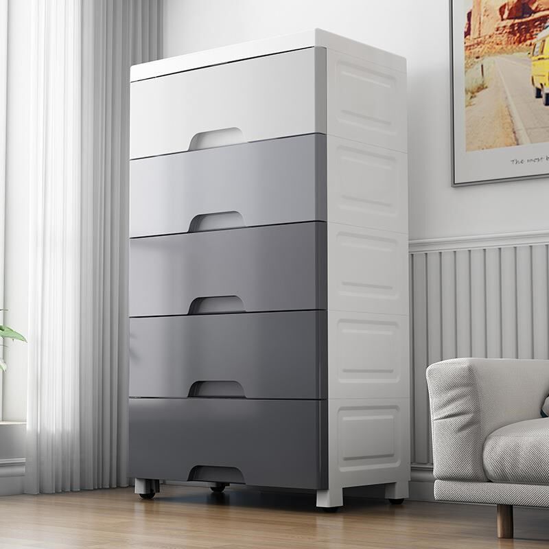 超彭48-58宽抽屉式收纳柜子渐变色收纳柜儿童家用塑料衣柜组装柜