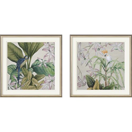 美式餐厅挂画简美乡村客厅装饰画高级感现代花卉植物法式两联挂画