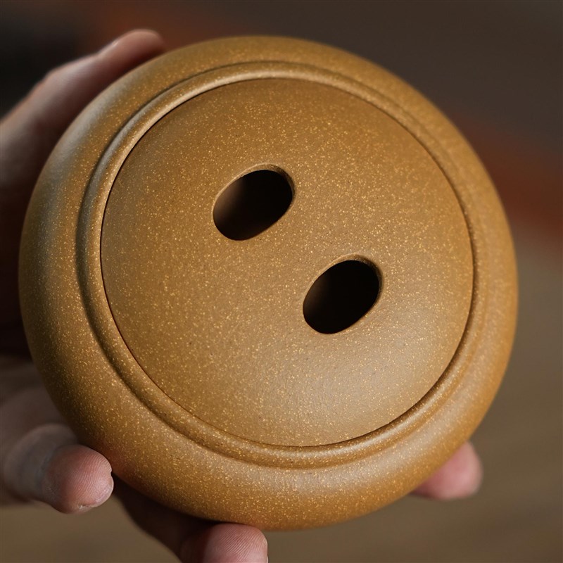 100g段泥扁牛盖紫砂茶叶罐小号迷你散茶存茶罐精致随手醒茶罐